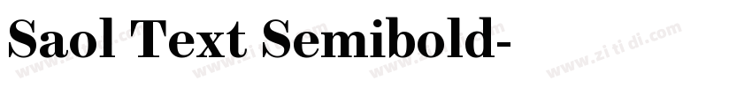 Saol Text Semibold字体转换